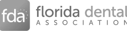 The image is a logo for the Florida Dental Association.